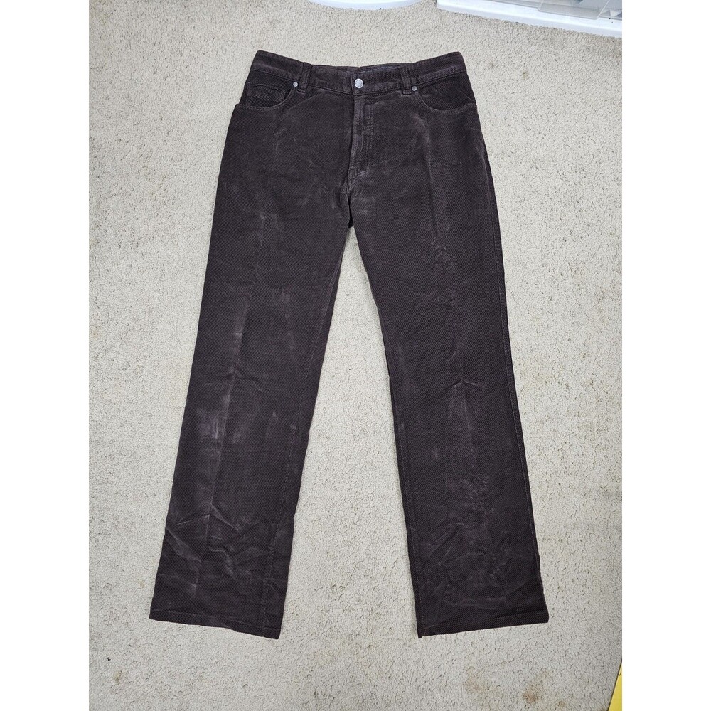 Ermenegildo Zegna Dark Brown Corduroy Pants Men's 36x33‎ Made in Italy